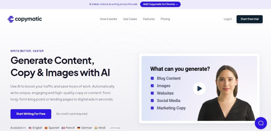 "Copymatic AI: Elevate Your Copywriting Skills. #EffortlessContentCreation"